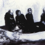 A. M. HOCH, Ship of Fools, DETAIL, monoprint with chalk on paper, 30 x 22 inches, 1988