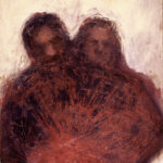 A. M. HOCH, Couple #3, oil on canvas with resin, 48 x 36 inches, 2001