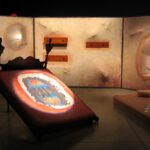 A. M. HOCH, Mitosis: Formation of Daughter Cells, DETAIL, 2004. The digitally programmed drawers, in which small speakers are concealed, open and close automatically; each drawer represents a character in a family argument.