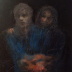 A. M. HOCH, Dark Couple, oil on canvas with resin, 36 x 48 inches, 2006