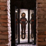 A. M. HOCH, Detail of alcove #2: Young Girl in a Triptych mirror, first level approximately 48 x 36 inches, 2011