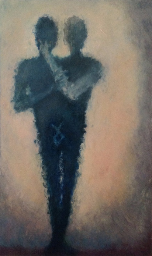 A. M. HOCH, Long Couple (with fingers in face), oil on canvas, 60 x 36 inches, 2008/2013
