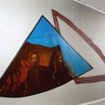 A. M. HOCH, Rushes; installation with oil on canvas, 120 x 221 inches, 1989