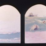 A. M. HOCH, untitled diptych, oil on paper mounted on canvas, 27 x 20 inches and 27 x 20 inches, 1985