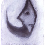 A. M. HOCH, Self-Portrait of the Artist as a Young Boat; charcoal on paper, 30 x 22 inches, 1987