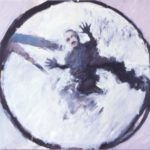 A. M. HOCH, Figure in Circle, oil on paper mounted on canvas, approximately 30 inches x 30 inches, 1985