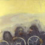 A. M. HOCH, Drivers, oil on canvas, approximately 31 x 54 inches, 1992