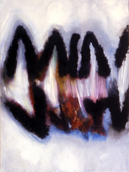 A. M. HOCH, Coming Apart (white background), oil on canvas, 36 x 48 inches, 2000