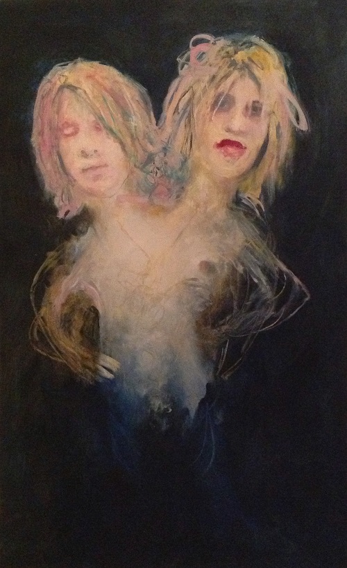 A. M. Hoch, Punk Love (large), oil on canvas, 55 x 34.25 inches, 2013