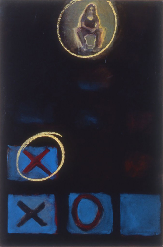 A. M. HOCH, Self-portrait as a Game Show Contestant, oil on canvas, 36 x 24 inches, 1992