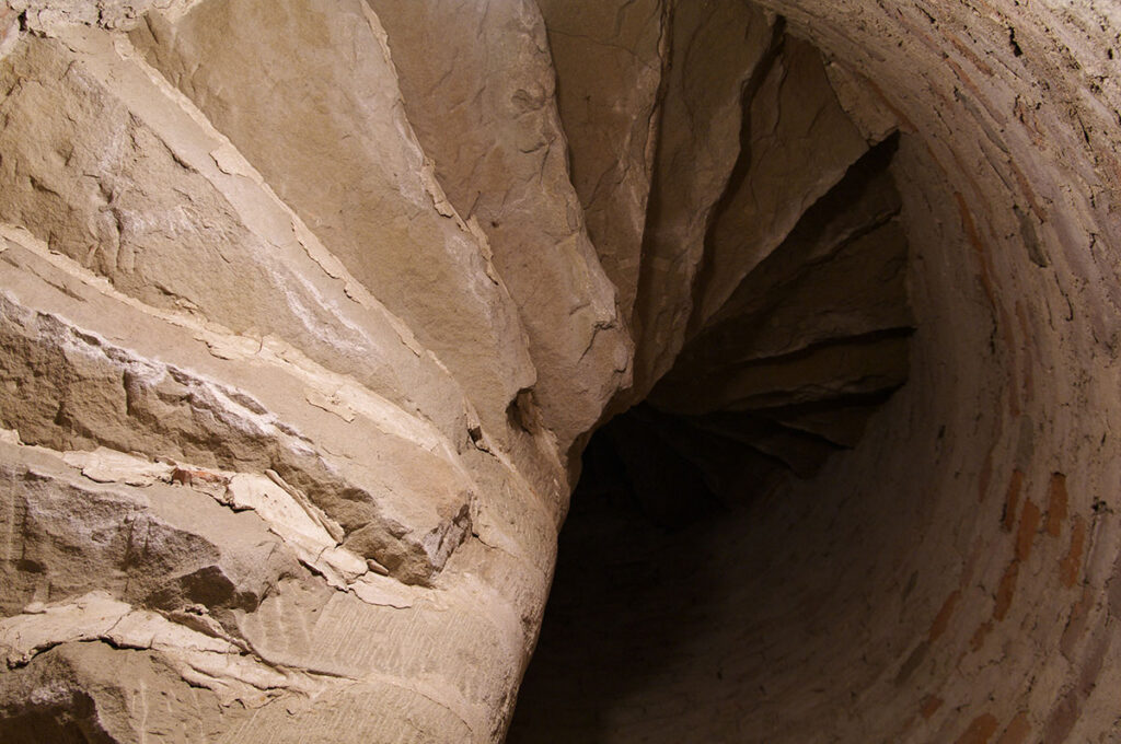 Rocca Sforzesca (Castle Tower), winding staircase