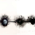 A. M. HOCH, Boat Head in Middle, mixed media on paper, 14.75 x 43.5 inches, 2012