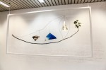 A. M. HOCH, Young Boat (Future Reflection Sister Past) installation at SetUp Art Fair 2015, painted mirrors, copper wire, branch; approx 130 x 240 cm, (51 x 94.5 inches); 2014