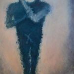 AM HOCH, Long Couple (with fingers in face), oil on canvas, 155 x 91 cm, (60 x 36 inches), 2007