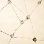 AM HOCH, Connected Pulley Heads in Four Parts, mixed media on paper, 153 x 112 cm, ( 60 x 44 inches), 2013