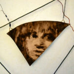 AM HOCH, Weird Triptych for a Young Boat, DETAIL, painted mirror (Face), 2013