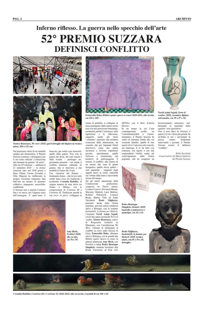 article about the Reflections of Hell exhibition, 2025