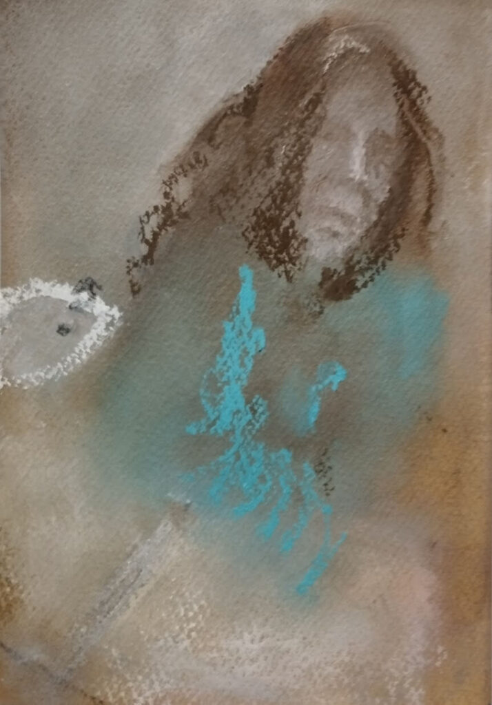 art entitled Figure in bathroomby AM Hoch