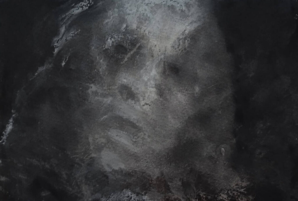 art entitled Portrait with black backgroundby AM Hoch