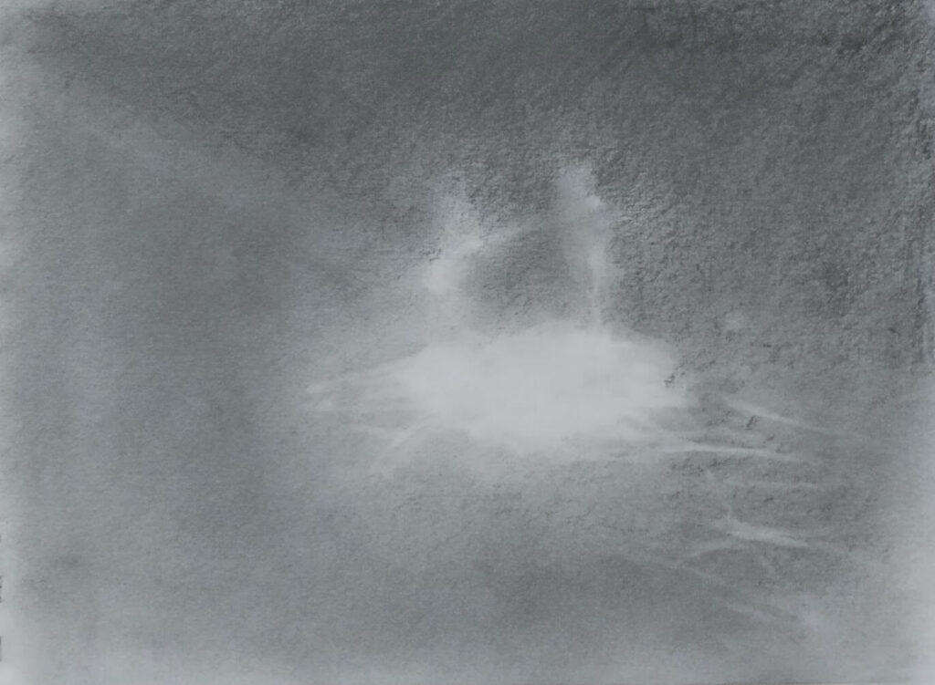 art Couple in Circle of Light by AM Hoch