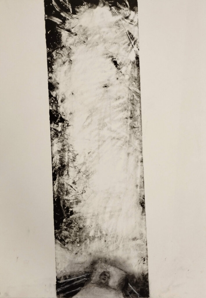 art Flying Bed (monoprint) by AM Hoch