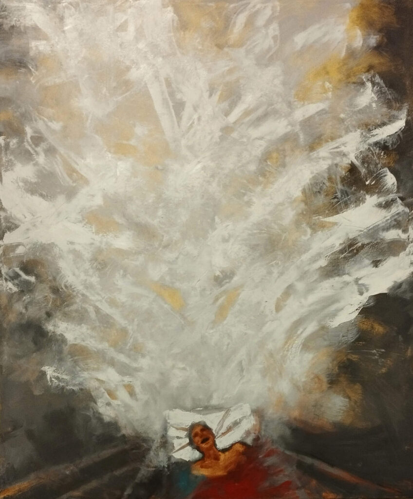 art entitled Flying Bed (After the Last Breath) by AM Hoch