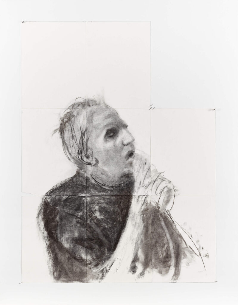 Multi sheet drawing entitled Hands Clasped by AM Hoch