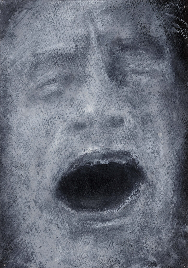 Charcoal on paper drawing entitled Sleepwalking by AM Hoch