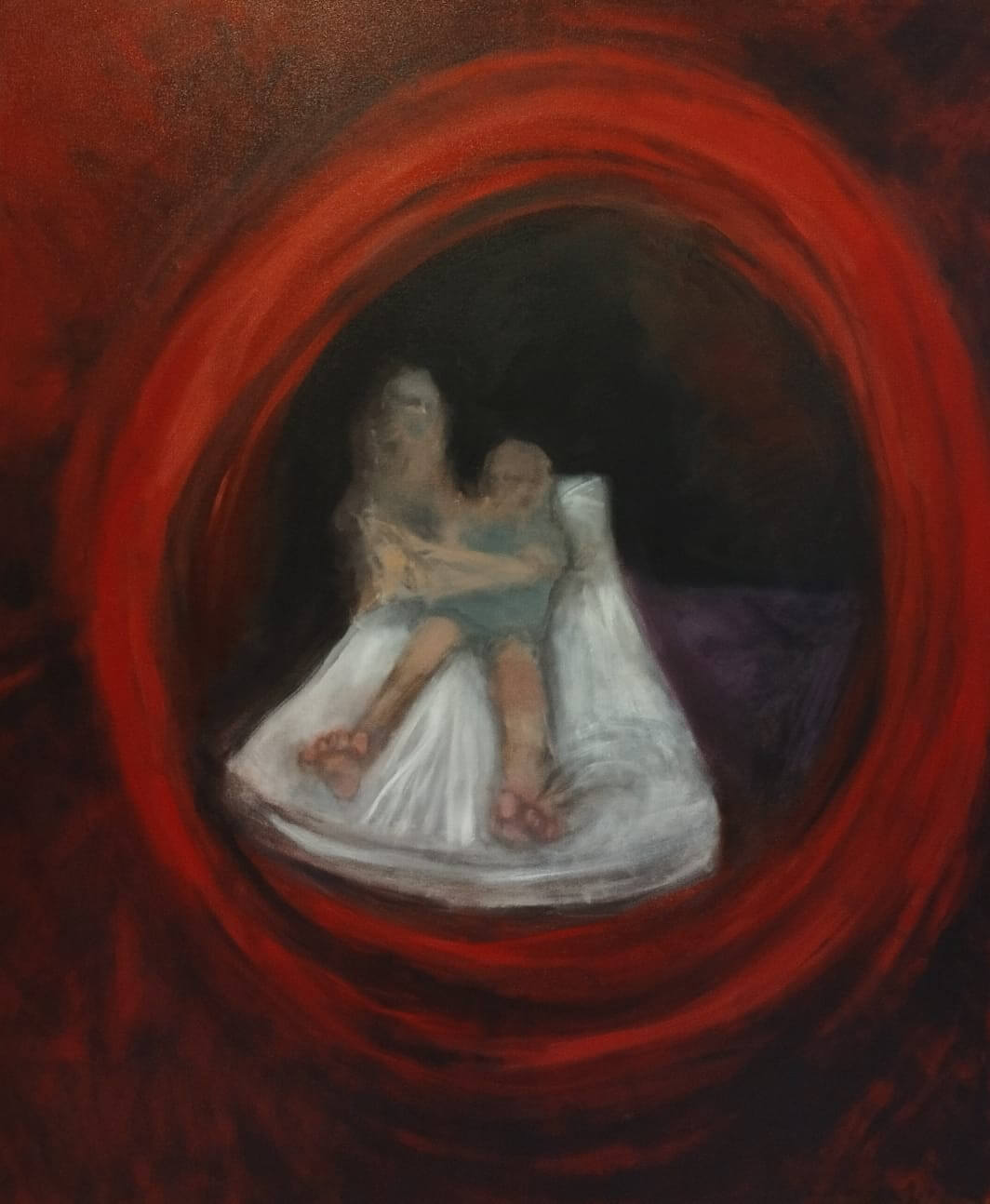 untitled-caregive-series-2025-oilcanvas-120x100-AM-Hoch painting from Caregiver series by AM Hoch